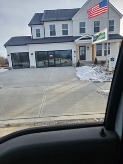 House with concrete driveway