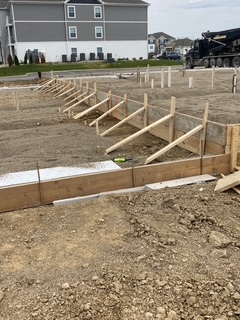 Foundation formwork with house