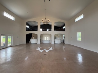 Polished concrete interior